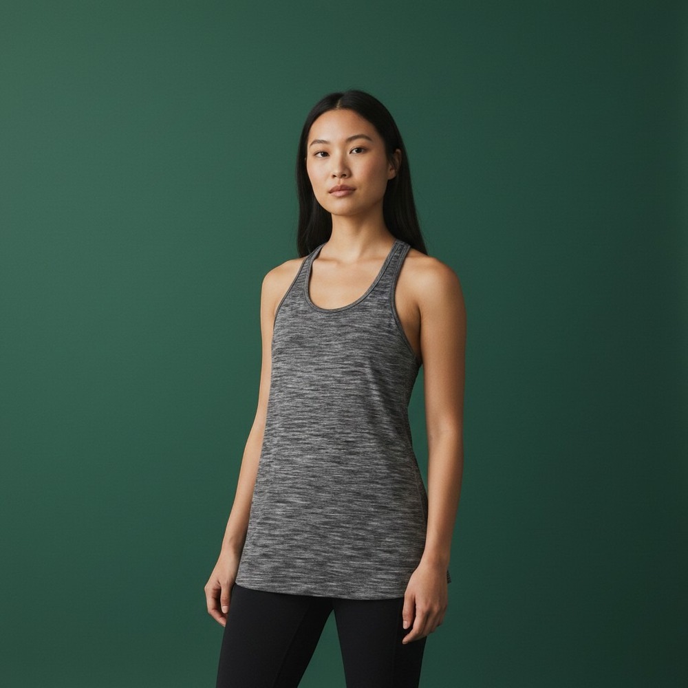 LULULEMON Cool Racerback Women's Size 0 (22") Yoga Tank Black/Gray Workout‎
